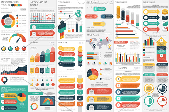 Infographic Elements Mega Bundle in Presentation Templates - product preview 15