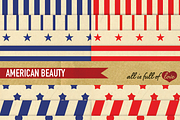-20% American Red Blue Patterns Pack