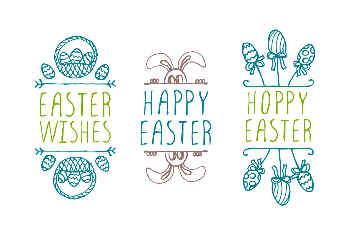 Easter typographical elements in Illustrations - product preview 8