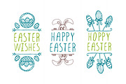 Easter typographical elements
