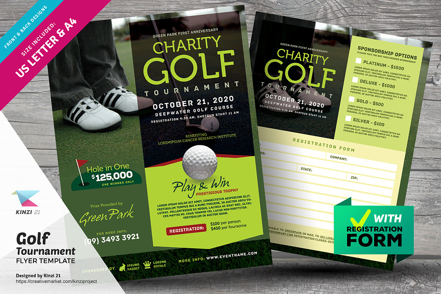 Golf Tournament Flyer in Flyer Templates - product preview 8