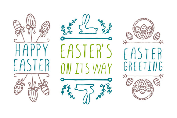 Easter typographical elements in Illustrations - product preview 1