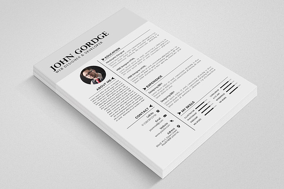 Word CV Design in Resume Templates - product preview 1