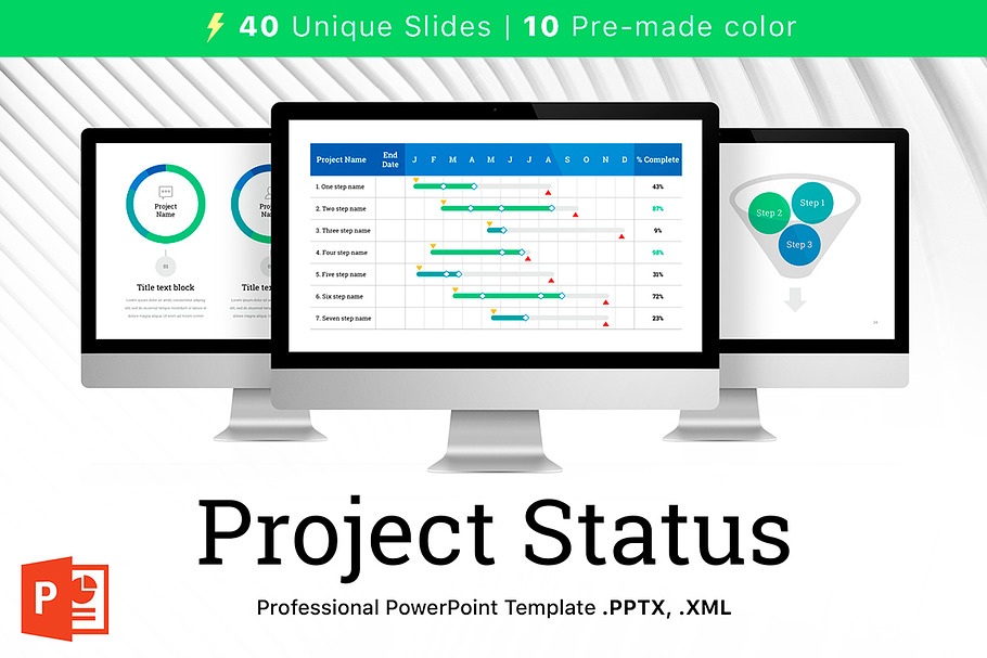 Project Status PowerPoint in PowerPoint Templates - product preview 8