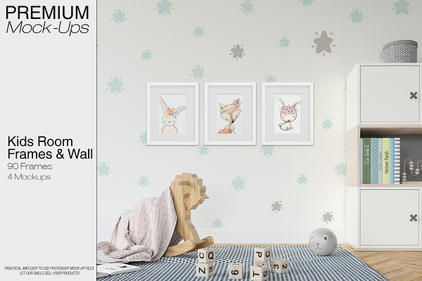 Kids Room - Wall & 90 Custom Frames