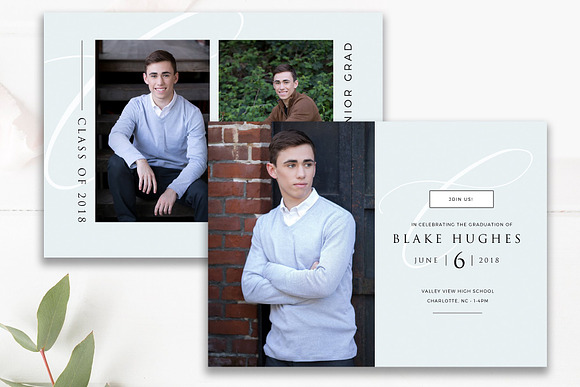 Senior Graduation Photo Card Bundle in Card Templates - product preview 3