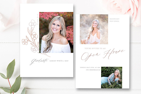 Senior Graduation Photo Card Bundle in Card Templates - product preview 5