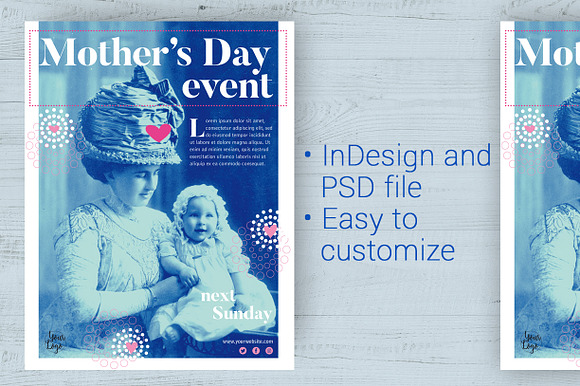 Modern Mother's Day Brunch Template in Flyer Templates - product preview 3