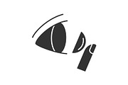 Eye contact lenses glyph icon