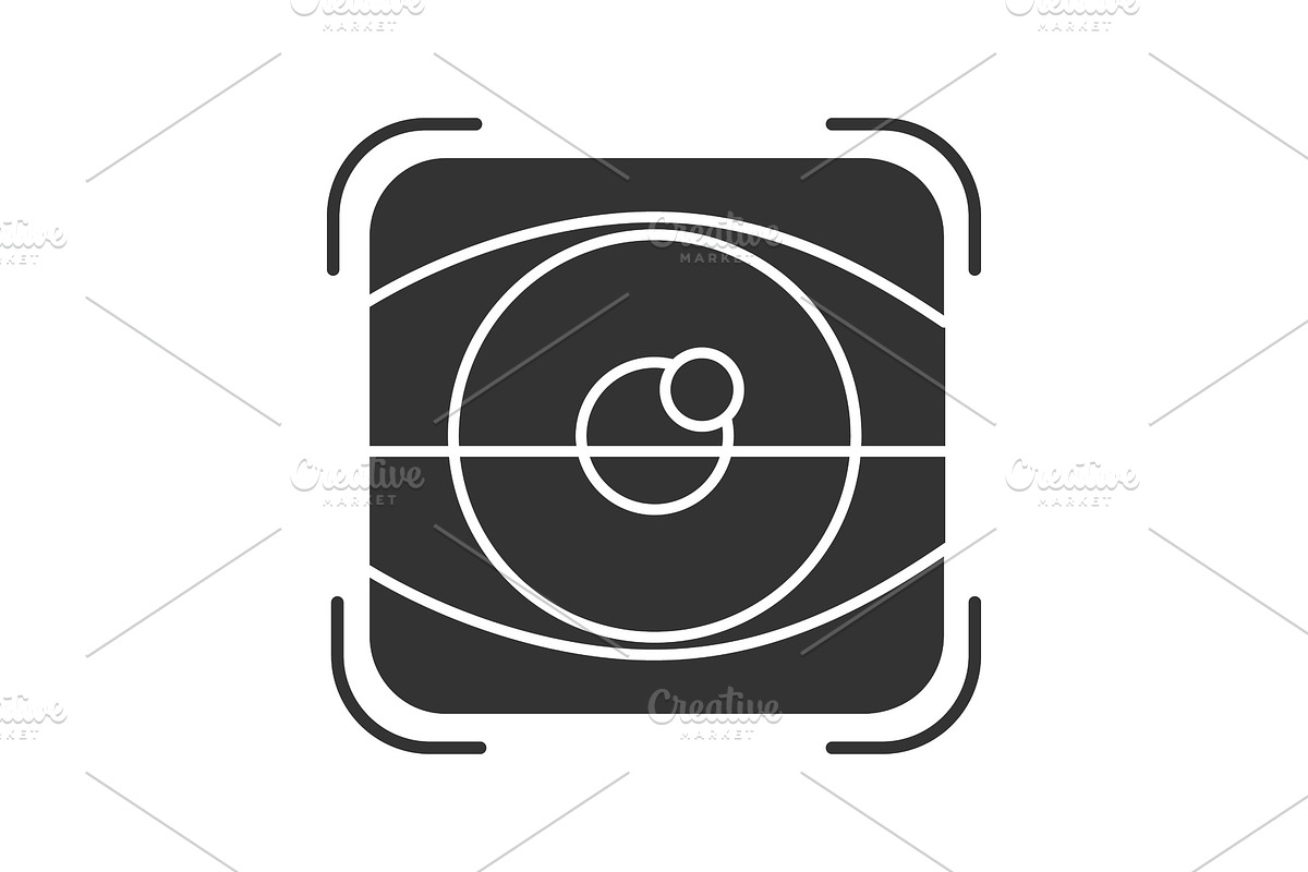 Retina scan glyph icon in Graphics - product preview 8