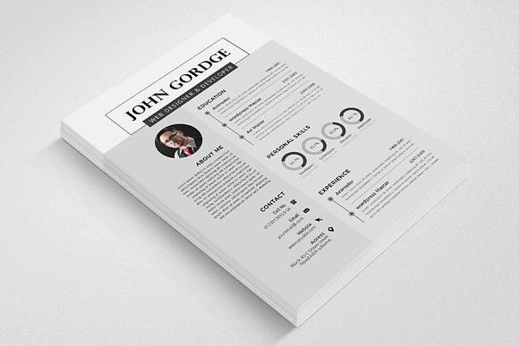 Word Format Resume Template in Resume Templates - product preview 1