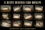 12 Rustic Business Card Mockups
