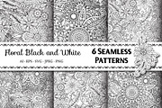 6 Floral Seamless Patterns