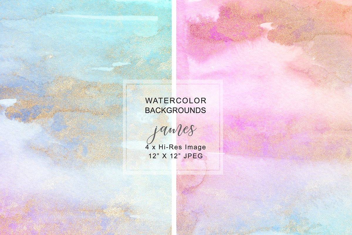 Watercolor Glittered Backgrounds in Illustrations - product preview 8