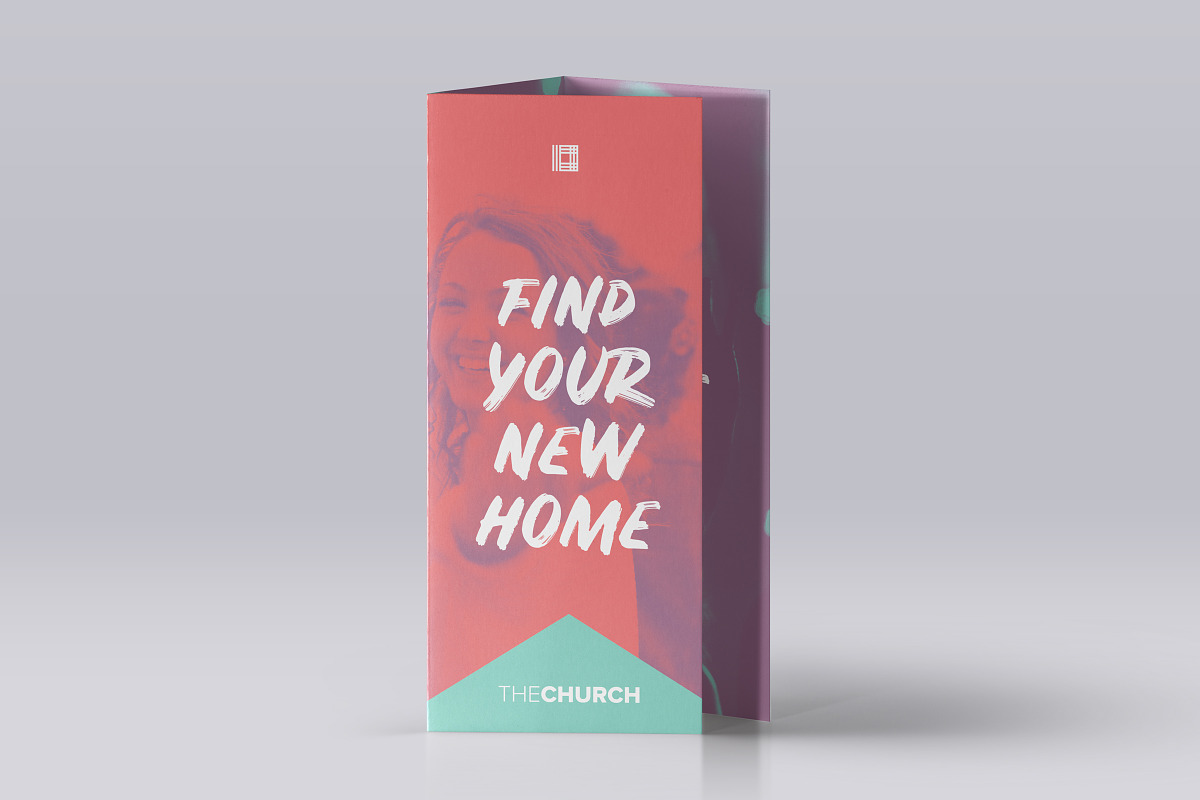 New Home Church Trifold Brochure in Brochure Templates - product preview 8
