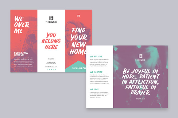 New Home Church Trifold Brochure in Brochure Templates - product preview 1