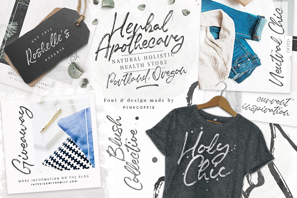 Blush Collective - 4 Fonts + Extras! in Script Fonts - product preview 3