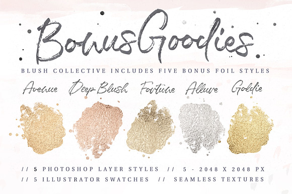 Blush Collective - 4 Fonts + Extras! in Script Fonts - product preview 12