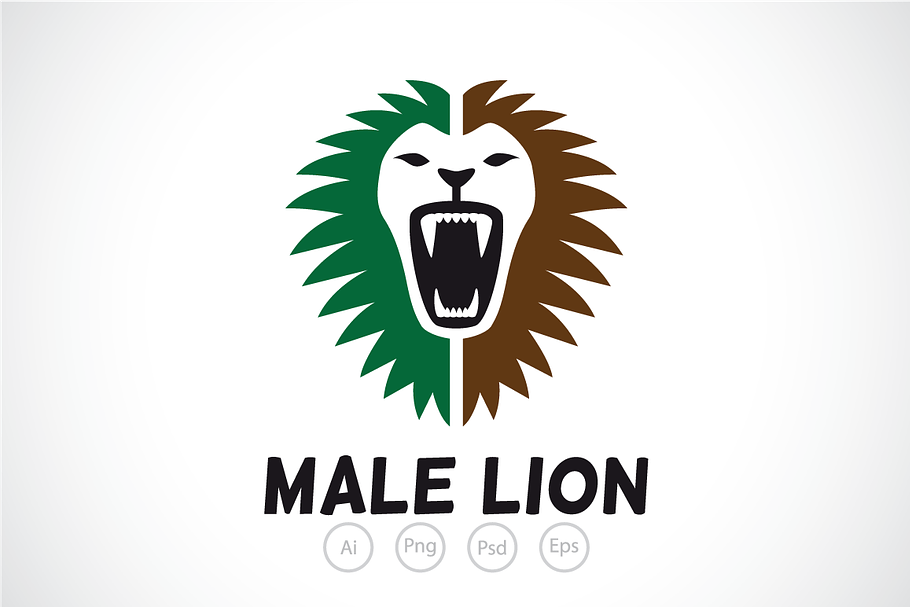 Male Lion Logo Template in Logo Templates - product preview 8