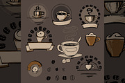 Coffee Doodle Set