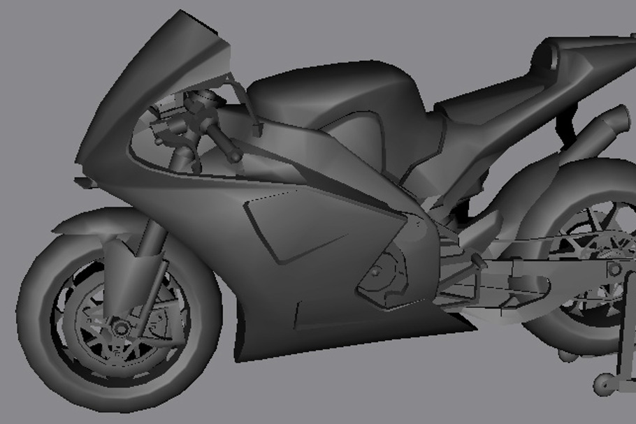 Moto GP yzmr racing bike model in Vehicles - product preview 8