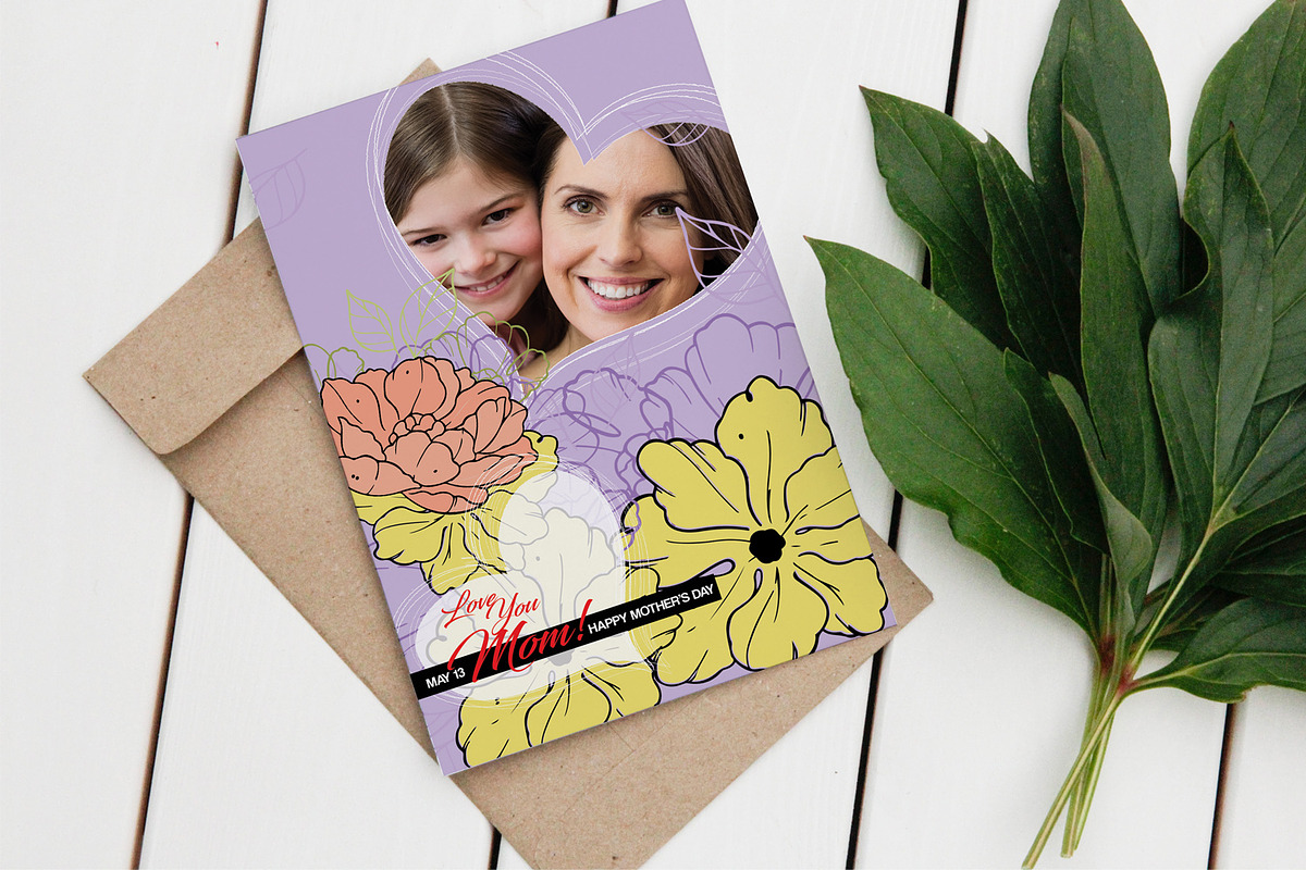 Happy Mother's Day Card - V02 in Card Templates - product preview 8