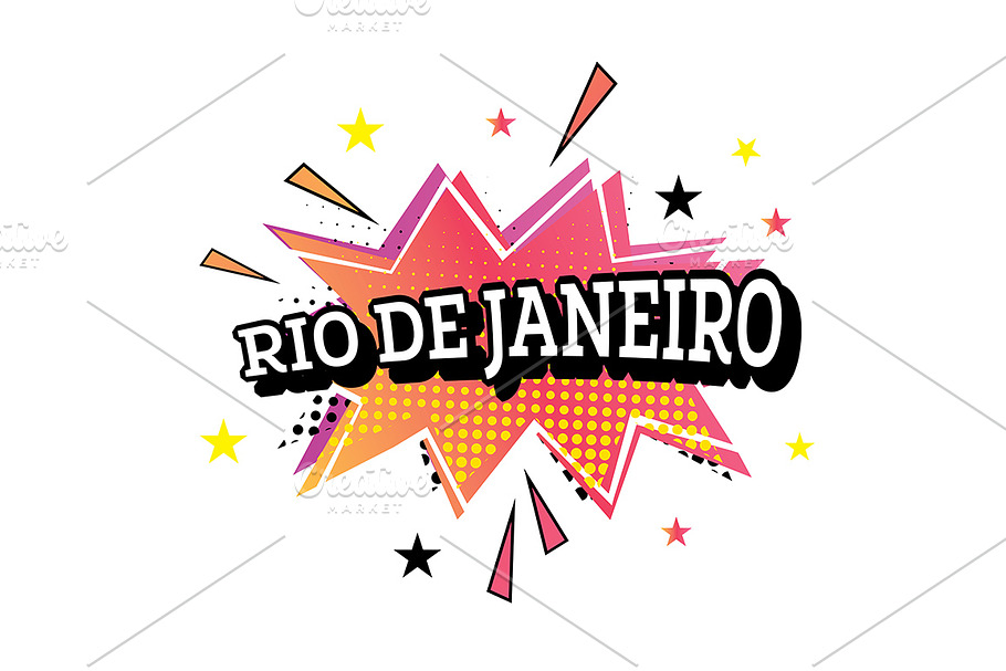 Rio de Janeiro Comic Text in Pop Art in Illustrations - product preview 8