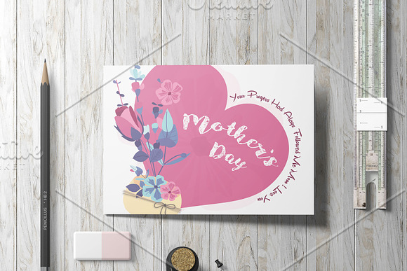 Mother's Day Card Template - V04 in Card Templates - product preview 2