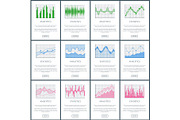 Analytics and Statistics Pages Vector Illustration