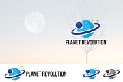 Planet Satellite Revolution Logo