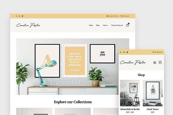 Creative Poster - Minimal Theme in WordPress Commerce Themes - product preview 5