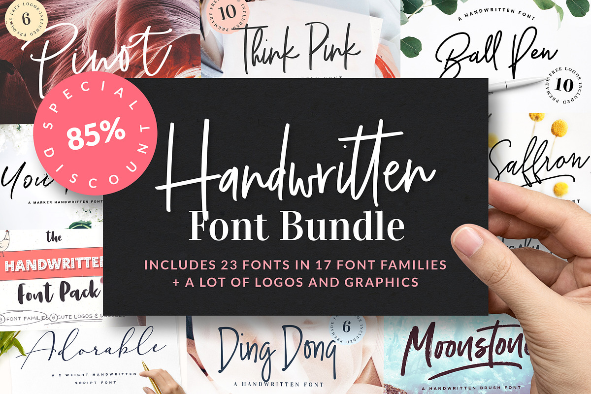 Handwritten Font Bundle is back! in Script Fonts - product preview 8