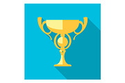 Vector winner cup. Trophy flat icon