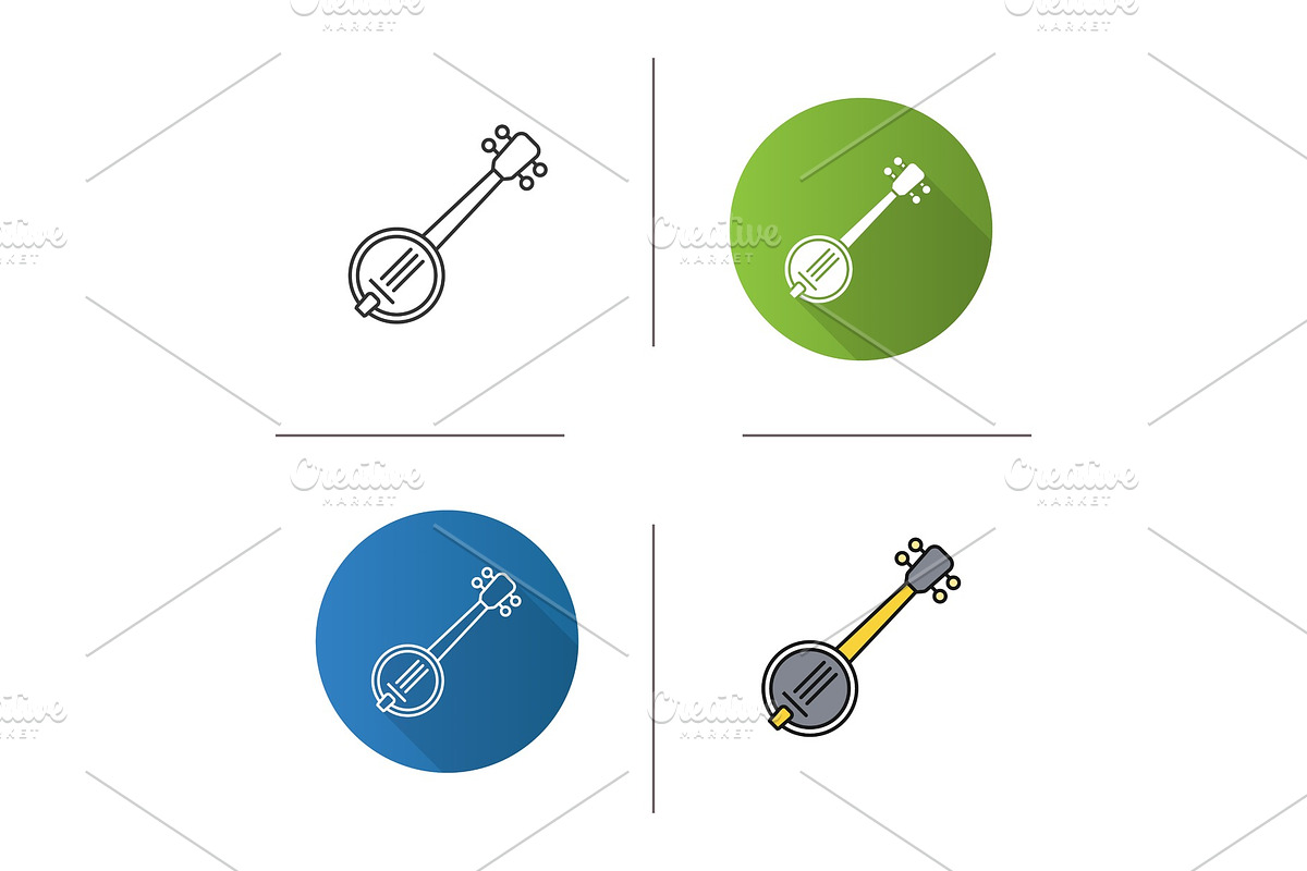 Banjo icon in Graphics - product preview 8