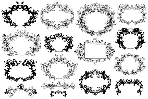 Set of unique Victorian frames in Objects - product preview 1