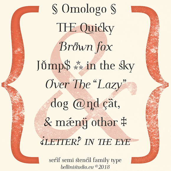 Omologo Serif Semi Stencil font in Serif Fonts - product preview 11