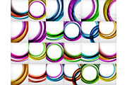 Vector circle swirl banners backgrounds