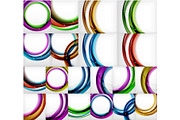 Vector set of round circle abstract backgrounds