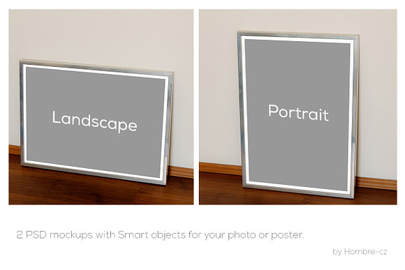 Mockup for photo or poster in Product Mockups - product preview 4