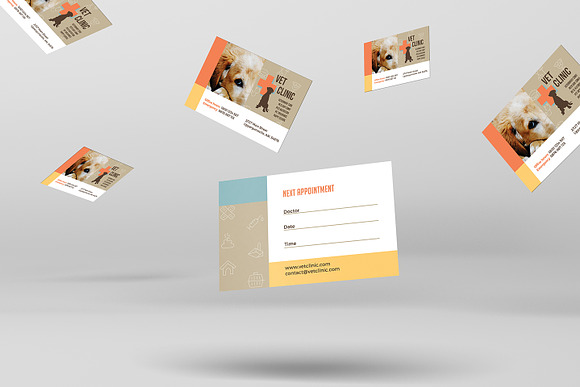 Vet Clinic Business Card Template in Business Card Templates - product preview 2