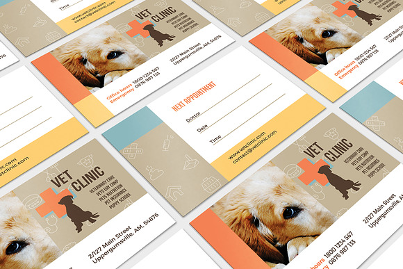 Vet Clinic Business Card Template in Business Card Templates - product preview 3