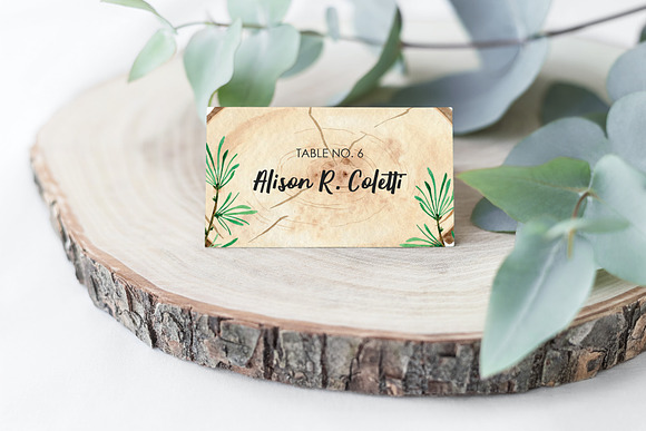 Woodland Wedding Set in Wedding Templates - product preview 4