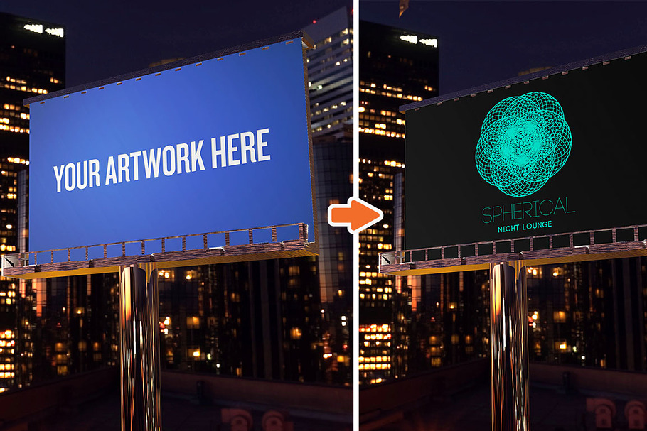 Night Advertising Mockup Templates in Product Mockups - product preview 8