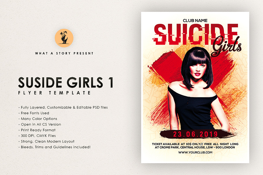 Sucide Girls 1 in Flyer Templates - product preview 8