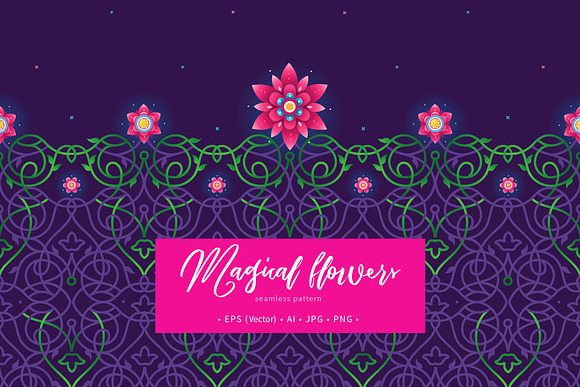 1. Vector Set of Magical Flowers in Illustrations - product preview 4