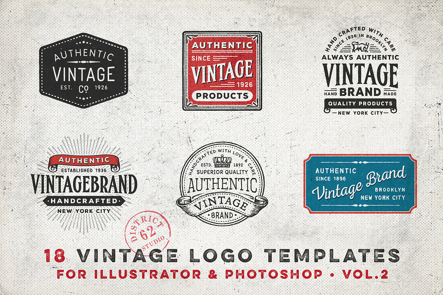 VINTAGE LOGO TEMPLATES vol. 2 in Logo Templates - product preview 8