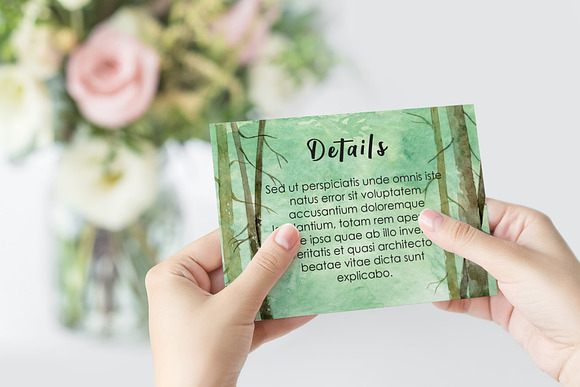 Woodland Wedding Set in Wedding Templates - product preview 5