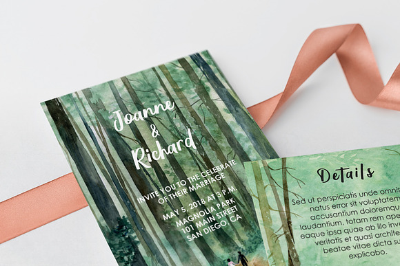 Woodland Wedding Set in Wedding Templates - product preview 6