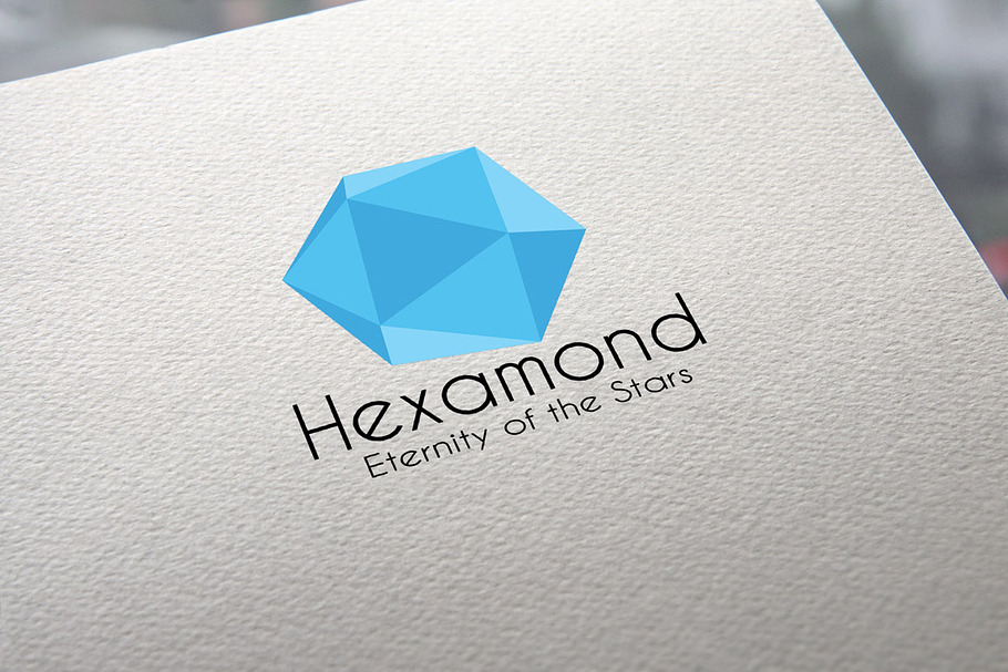Hexamond- Blue Diamond Logo in Logo Templates - product preview 8