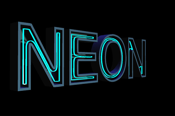 3D FONT | NEON | 3D PSD in Symbol Fonts - product preview 1